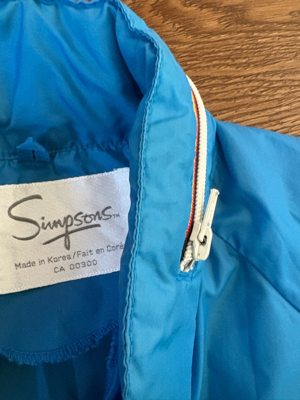 Men’s Vintage Simpsons Zip Down Windbreaker Jacket Size Large 2 Pockets Like New - Picture 5 of 7